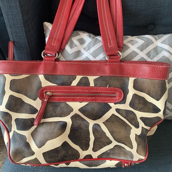 Dooney and Brooke giraffe print purse. - Picture 2 of 8